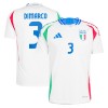 Camisola Itália DiMarco 3 Homen Equipamento 2ª Euro 2024